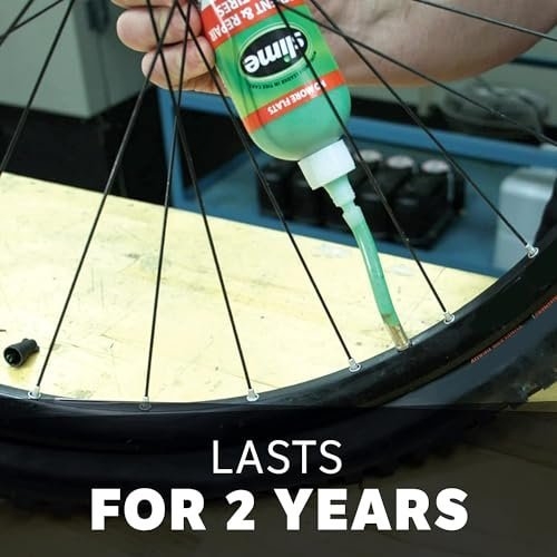 Slime 10015 Bike Tube Puncture Repair Sealant, Prevent and Repair, Suitable for all Bicycles, Non-Toxic, Eco-Friendly, 237 mL (8oz) bottle, Green - Image 7