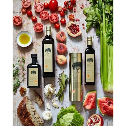 Odysea PDO Kalamata Extra Virgin Olive Oil 1L Round Tin - Image 3