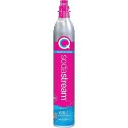 SodaStream 60 Litre Spare Gas Cylinder for Sparkling Water Maker, CO2 Cylinder for Making Fizzy Carbonated Water at Home, (Quick Connect, Pink Gas Compatible with Terra, Art, Duo, Gaia, E-Terra)