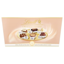 Lindt Creation Dessert - 18 Assorted Fine Dark, Milk and White Chocolate Box Medium, 173g - Gift Present or Sharing Box - Birthday, Celebrations, Congratulations, Thank you (Packaging may vary)