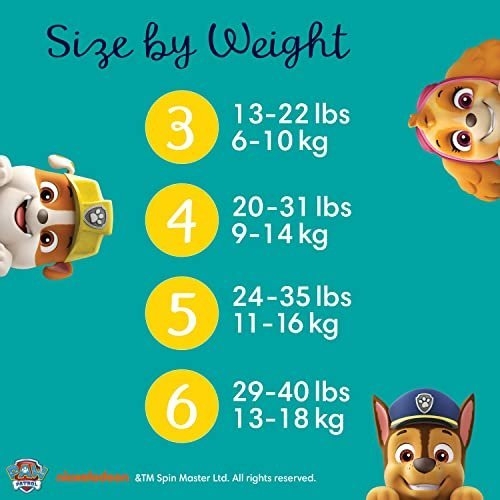 Pampers Baby-Dry Paw Patrol Edition Size 4, 222 Nappies, 9kg - 14kg, Monthly Pack, with A Stop & Protect Pocket to Help Prevent Leaks At The Back - Image 2