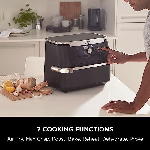 Ninja Foodi FlexDrawer Air Fryer, Dual Zone with Removable Divider, Large 10.4L Drawer, 7-in-1, Air-Fryer Uses No Oil, Air Fry, Roast, Bake, Max Crisp, Non-Stick Dishwasher Safe Parts, Black AF500UK - Image 6
