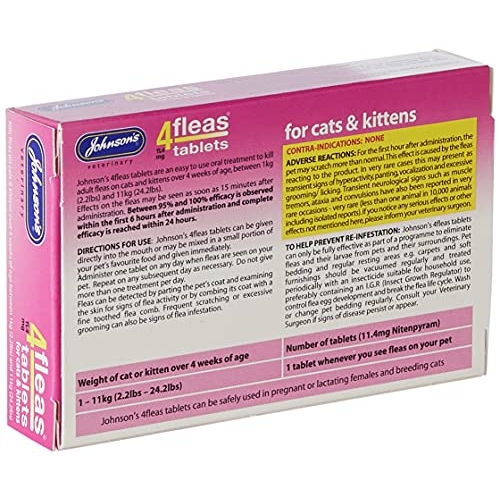 Johnsons Veterinary Products 4Fleas Tablets for Cats and Kittens, Pack of 3 - Image 4