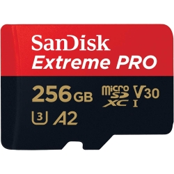 SanDisk 256GB Extreme PRO micro SD card + SD adapter, (For Smartphones, Action Cams, Drones, Speeds up to 200 MB/s) A2 App Performance + RescuePro Deluxe UHS-I, Class 10, U3,