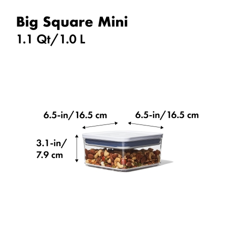 OXO Good Grips POP Container - Big Square Mini 1Litre, White - Image 8