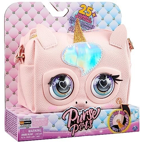Purse Pets, Glamicorn Unicorn Interactive Purse Pet with Over 25 Sounds and Reactions, Kids Toys for Girls Ages 5 and up - Image 4