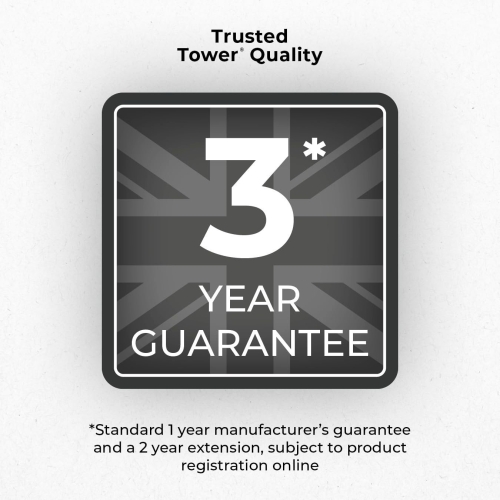 Tower T20082WHT Solitaire 2 Slice Toaster Black Chrome Accents, 850W, White - Image 3