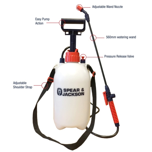 Spear & Jackson 5LPAPS 5 Litre Pump Action Pressure Sprayer - Image 7