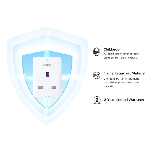 Tapo P100 (2-Pack) Smart Plug, Wi-Fi Plug, App Remote Control, Alexa Plug, Voice Control with Alexa & Google, Away Mode, Scheduling & Timer, Device Sharing, Easy Set Up, Multiple Safety Guarantees - Image 3