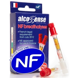 AlcoSense French NF Certified Breathalyzers for France & European Travel - Certified by National Laboratory of France - Breathalyser Twin Pack - NF Approved Alcohol Tester - European Breathalyser Kit