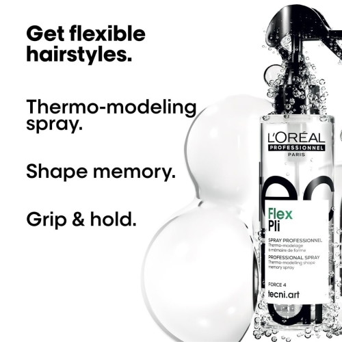 L'Oréal Professionnel TECNI.ART Pli Heat Activated Styling Spray, For Long-lasting Body and Bounce, 190 ml - Image 6
