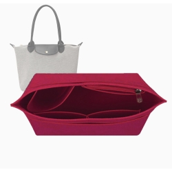 Lckaey purse organizer insert for Longchamp le pliage large tote organizer insert felt organizer 1028red M/12.8 * 4.9 * 7.8in AG
