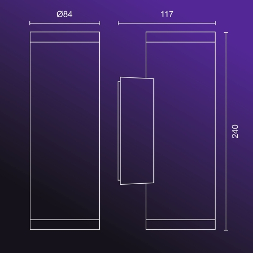 Philips Hue Appear Colour Smart LED Outdoor Wall Light - Image 3