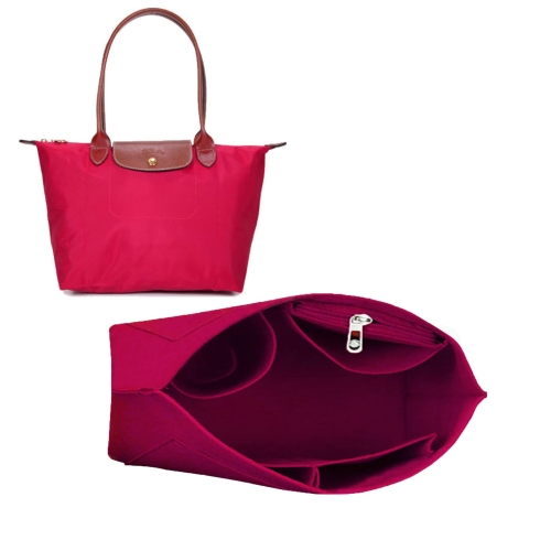 Lckaey purse organizer insert for Longchamp le pliage large tote organizer insert felt organizer 1028red M/12.8 * 4.9 * 7.8in AG - Image 7