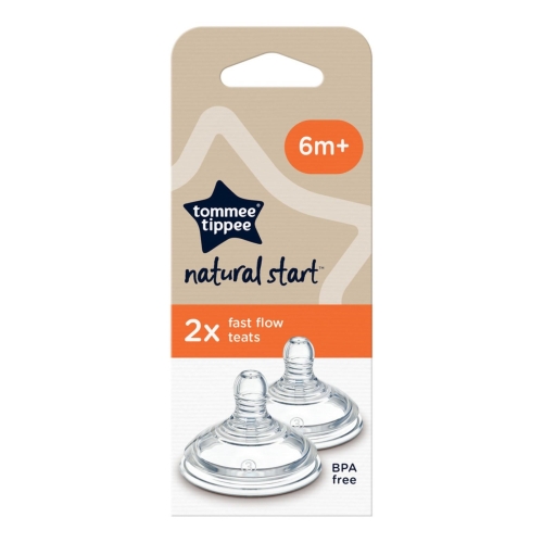 Tommee Tippee Natural Start Baby Bottle Teats, Fast Flow, 6+ Months, Breast-Like for a Natural Latch, Anti-colic Valve, Soft Silicone, Pack of 2 - Image 7