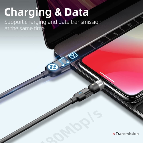 P-TECHUK Fast Charging Magnetic Data Cable, Magnetic Charging Cable with Data Transmission. Type C and Micro Usb connectors - A17 Black (1M 2M Cables, 1 x Tip Holder, 6 x Tips) - Image 7
