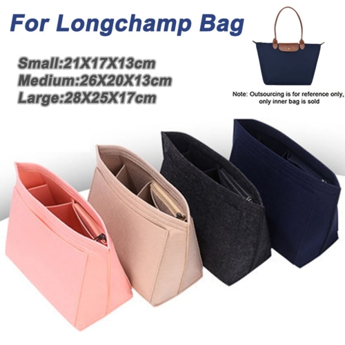 Lckaey purse organizer insert for Longchamp le pliage large tote organizer insert felt organizer 1028red M/12.8 * 4.9 * 7.8in AG - Image 4