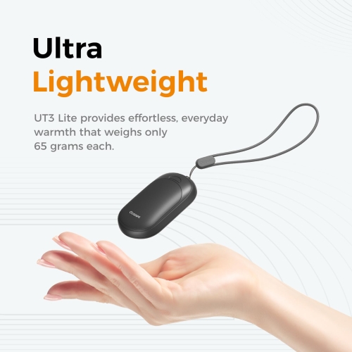 OCOOPA UT3 Lite Magnetic Hand Warmers Rechargeable 2 pack, Electric Handwarmers Ultra Thin Light Portable for Pocket Gloves,3 Levels Heat, Up to 8 hrs, UL Certified,Idea Tech Gifts for Men, Women - Image 6