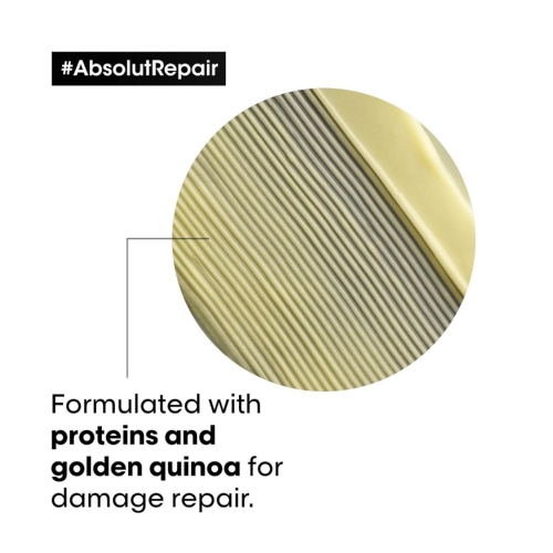 L’Oréal Professionnel Absolut Repair Shampoo, With Protein And Gold Quinoa, For Dry and Damaged Hair, Serie Expert, 500ml - Image 5