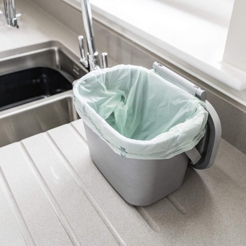 Addis Everyday Kitchen Food Waste Compost Caddy Bin, 4.5 Litre, Air Blue, 518695 - Image 8