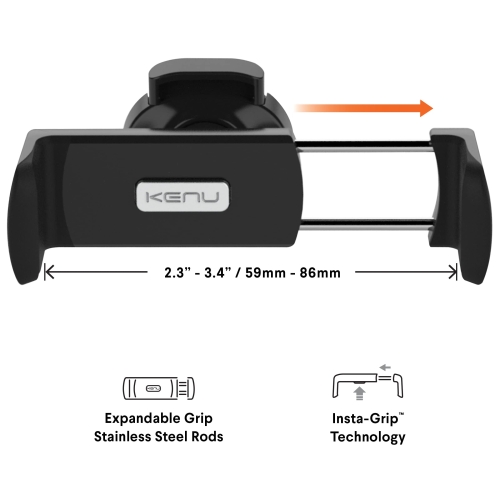 Kenu Airframe Ultra with Insta-Grip tech | Universal Smartphone Car Vent Mount Holder for All iPhone, Android, Pixel, Samsung, LG, Huawei, Xiaomi, Oppo, OnePlus, Black, Large to XL Phones - Image 5