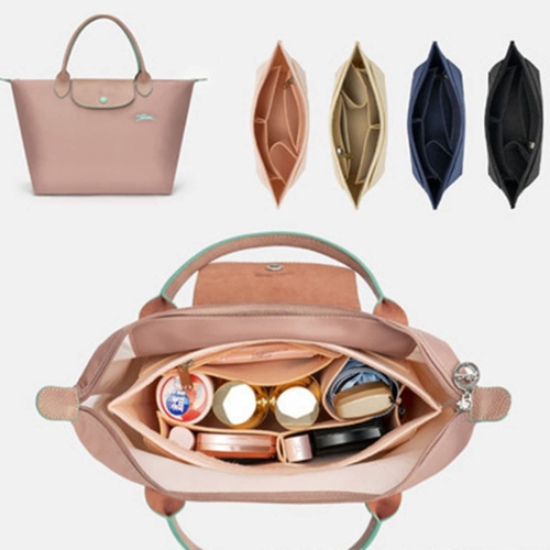 Lckaey purse organizer insert for Longchamp le pliage large tote organizer insert felt organizer 1028red M/12.8 * 4.9 * 7.8in AG - Image 3