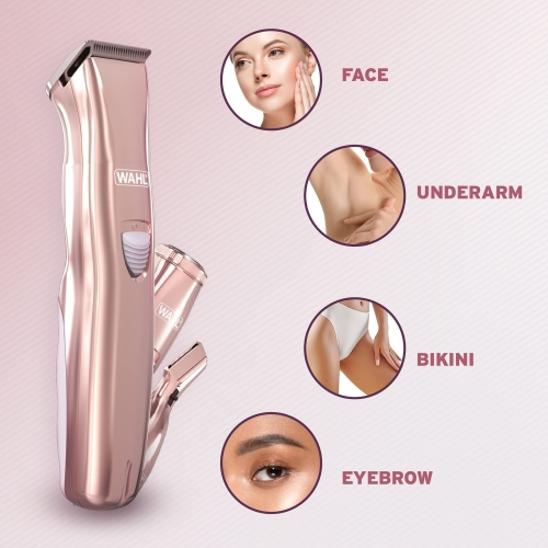 Wahl 3-in-1 Ladies Face and Body Hair Remover, Perfect for Gifting, Womens Hair Removal Trimmer, Female Rotary Shaver, Eyebrow Shaper, Comb Attachment, Facial Hair Trimmers for Women - Image 5