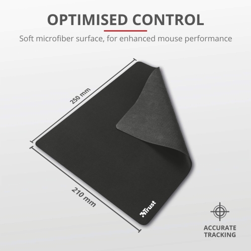 Trust Mouse Pad M (250 x 210 x 3 mm) - Black - Image 5