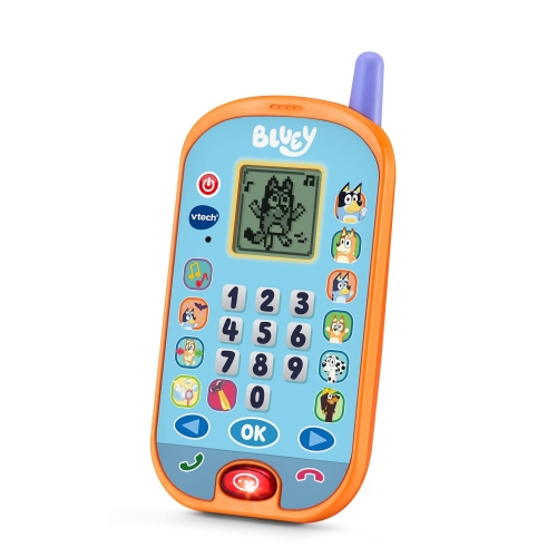 VTech Bluey Ring Ring Learning Phone, Official Bluey Toy, Interactive Role Play Phone, Toy Phone with Voice Activation, Games & Numbers, Educational Gift for Children Ages 3, 4+ Years, English Version - Image 2