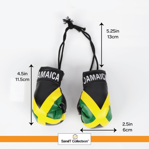 SandT Collection Country Flag Mini Boxing Gloves - Hanging Punching Gloves, Jamaican, One size - Image 2