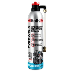 Holts Tyreweld Puncture Sealant Emergency Tyre Repair Foam Car Puncture Repair Kit Sealant, Quick & Easy Flat Tyre Foam, Drive Up To 100 Miles, No Tools Needed Unscented, 400ml , Pack of 1