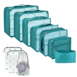 Packing Cubes for Suitcase 10 Sizes Suitcase Organizer Bags 10 Pcs Travel Bags Organiser (10Pcs Sky Blue)