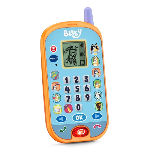VTech Bluey Ring Ring Learning Phone, Official Bluey Toy, Interactive Role Play Phone, Toy Phone with Voice Activation, Games & Numbers, Educational Gift for Children Ages 3, 4+ Years, English Version - Image 3