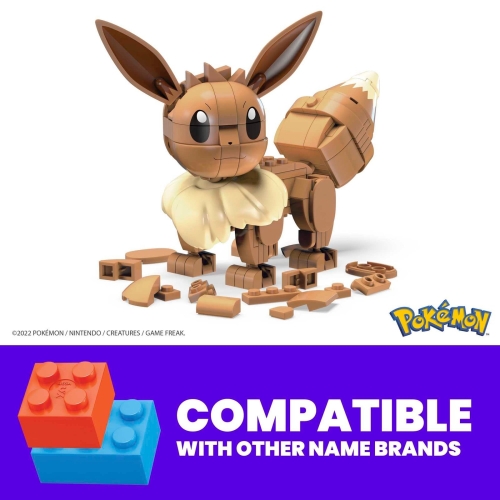 MEGA Pokémon Building Toys Set Build & Show Eevee with 215 Pieces, Articulated and Poseable, 4 Inches Tall, for Kids, HDL84 - Image 4