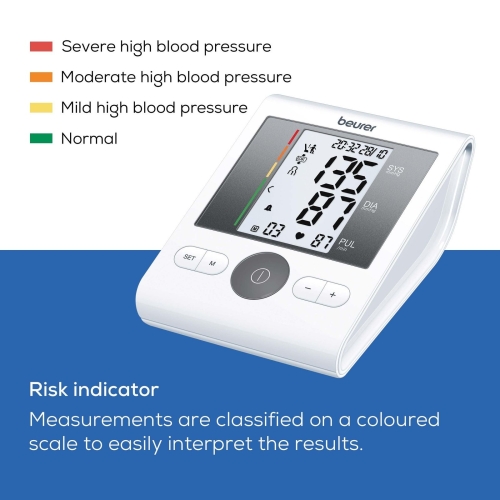 Beurer BM28 Automatic Blood Pressure Monitor with Patented Resting Indicator for Accuracy, Clinically Validated, Blood Pressure Machine with Colour-Coded Risk Indicator, Suitable during pregnancy - Image 5