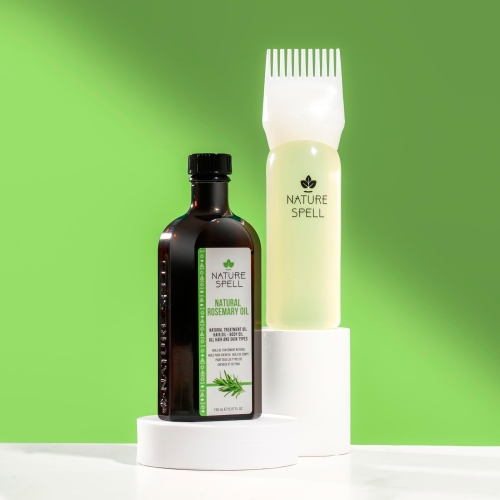 Nature Spell Rosemary Oil For Hair With Hair Precision Oil Applicator Bottle Comb 150ml, Treats Dry, Damaged Hair & Targets Hair Growth, Made In The UK - Image 7