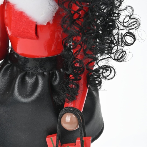 Yzdysg Festival Wood Shopping Lady Nutcrackers Figurine Christmas Puppet Figure Toy Decors For Gifting And Tabletop Display - Image 7
