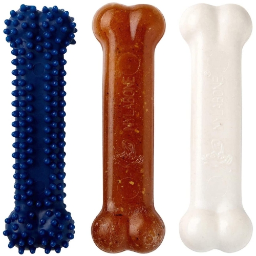 Nylabone Puppy Starter Kit, Pack of 3 Dental Dog Chew Bones, Teething, Gentle, Graduate, Small, for Puppies Up to 11 kg - Image 2