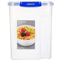 Sistema KLIP IT PLUS Cereal Storage Container | Airtight 4.2 Litre Food Pantry Storage Container | BPA-Free