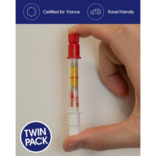 AlcoSense French NF Certified Breathalyzers for France & European Travel - Certified by National Laboratory of France - Breathalyser Twin Pack - NF Approved Alcohol Tester - European Breathalyser Kit - Image 2
