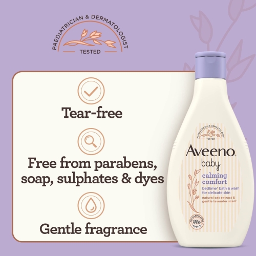 Aveeno Baby Calming Comfort Bedtime Bath and Wash, 250 ml (Pack of 1) - Image 5