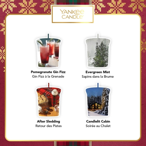 Yankee Candle Gift Set with 4 Scented Votive Candles, Alpine Christmas Collection, Festive Gift Box - Image 4