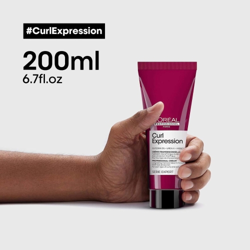 L'Oréal Professionnel Leave-In-Moisturiser, With Heat Protection, For Curly & Coily Hair, With Glycerin, Urea H and Hibiscus Seed Extract, Serie Expert Curl Expression, 200 ml - Image 5