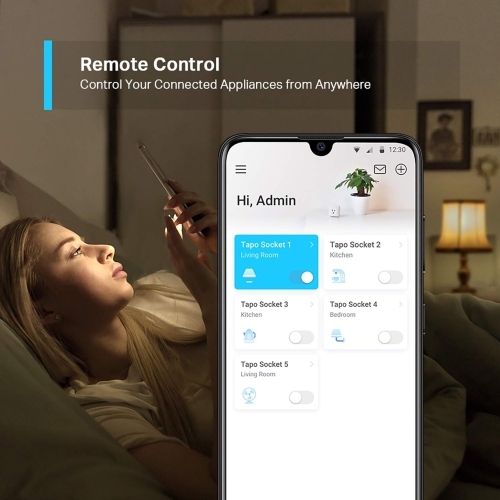 Tapo P100 (2-Pack) Smart Plug, Wi-Fi Plug, App Remote Control, Alexa Plug, Voice Control with Alexa & Google, Away Mode, Scheduling & Timer, Device Sharing, Easy Set Up, Multiple Safety Guarantees - Image 5