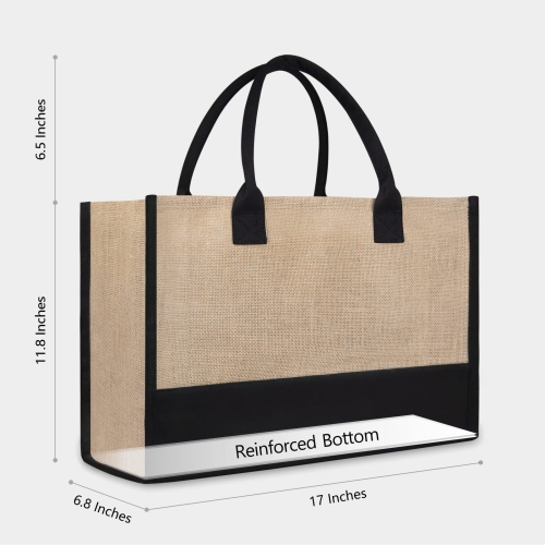 TOPDesign Initial Jute/Canvas Tote Bag, Personalized Present Bag, Suitable for Wedding, Birthday, Beach, Holiday, is a Great Gift for Women, Mom, Teachers, Friends, Bridesmaids (Letter U) - Image 6