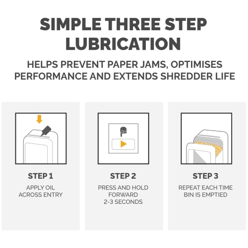 Fellowes Shredder Oil for Micro Cut and Cross Cut Paper Shredders, 355ml - Shredder Oil Lubricant - Image 2