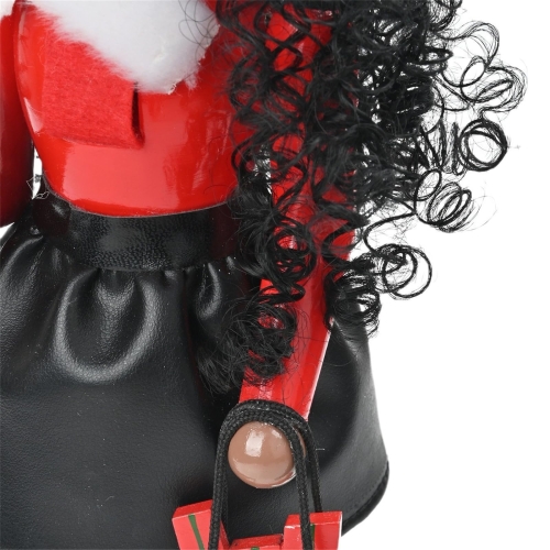 Yzdysg Festival Wood Shopping Lady Nutcrackers Figurine Christmas Puppet Figure Toy Decors For Gifting And Tabletop Display - Image 3