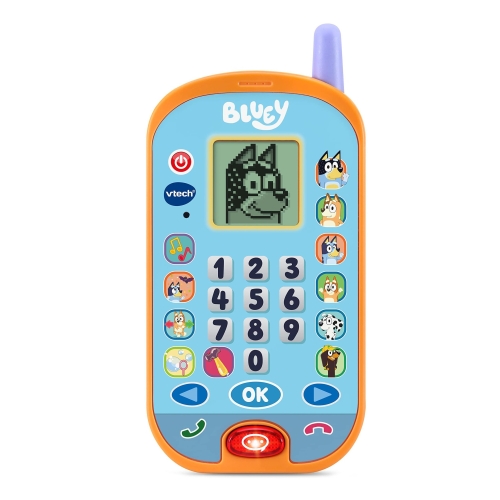 VTech Bluey Ring Ring Learning Phone, Official Bluey Toy, Interactive Role Play Phone, Toy Phone with Voice Activation, Games & Numbers, Educational Gift for Children Ages 3, 4+ Years, English Version
