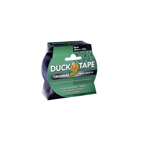 Duck Tape Original Black, 50mm x 25m. The original high strength waterproof gaffer and duct adhesive cloth repair tape - Image 6