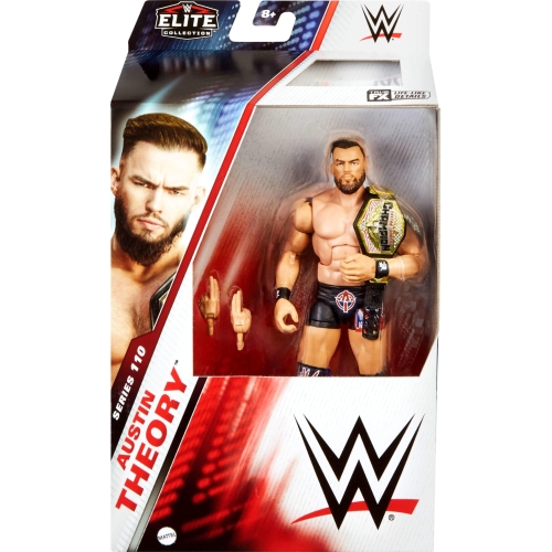 Mattel WWE Elite Action Figure & Accessories, 6-inch Collectible Austin Theory with 25 Articulation Points, Life-Like Look & Swappable Hands, HTX55 - Image 6